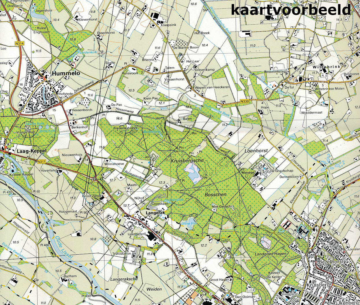 Topografische Kaart - Wandelkaart 46D Boxmeer | Kadaster ...